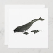 クジラママベビー墨絵画汁 シーズンカード (正面/裏面)