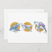 クジラ三尾フライフロートとドリームA ポストカード (正面/裏面)