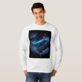 クジラ上の宇宙飛行士 Tシャツ (正面フル)