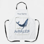 クジラ保護と海水彩セタセアン エプロン (正面)