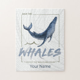 クジラ保護と海水彩セタセアン ジグソーパズル