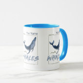 クジラ保護と海水彩セタセアン マグカップ (正面右)