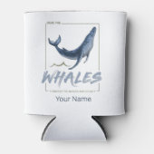 クジラ保護と海水彩セタセアン 缶クーラー (正面)