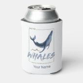 クジラ保護と海水彩セタセアン 缶クーラー (缶裏面)