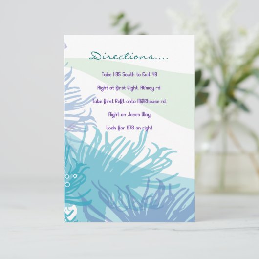 クジラ及び海洋生物のこうもりのバーの(ユダヤ教の)バル・ミツバーの方向カード エンクロージャーカード (スタンド正面)