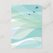 クジラ及び海洋生物のこうもりのバーの(ユダヤ教の)バル・ミツバーの方向カード エンクロージャーカード (裏面)