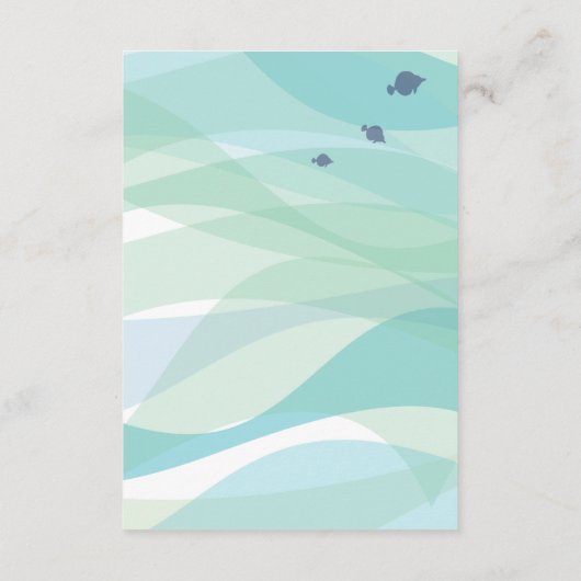 クジラ及び海洋生物のこうもりのバーの（ユダヤ教の）バル・ミツバーの方向カード エンクロージャーカード (裏面)