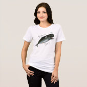 クジラ地球の日Tシャツ トライブレンドＴシャツ (正面全面)