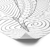 クジラ大人用ブルーポスター ポスター (角)