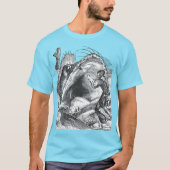 クジラ対ボート対獣 Tシャツ (正面)