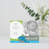 クジラ少年誕生のお知らせ 案内状 (スタンド正面)