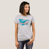 クジラ愛好家のためにクジラにとりつかれる Tシャツ (正面フル)