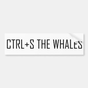 クジラ救のCtrl + S バンパーステッカー