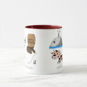 クジラ油のビーフによって引っ掛けられるおもしろいのスローガン マグカップ (中央)