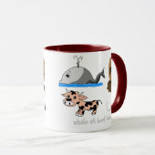 クジラ油のビーフによって引っ掛けられるおもしろいのスローガン マグカップ (正面右)