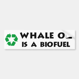 クジラ油は生物燃料です バンパーステッカー