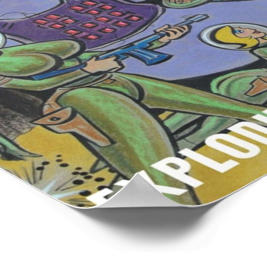 クジラ爆発 ポスター (角)