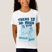 クジラ犬の面白い生き物 Tシャツ (正面)