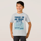 クジラ犬の面白い生き物 Tシャツ (正面フル)