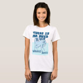 クジラ犬の面白い生き物 Tシャツ (正面フル)