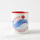 クジラ私のバレンタインに? ツートーンマグカップ (中央)