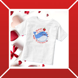クジラ私のバレンタインに？ トドラーTシャツ