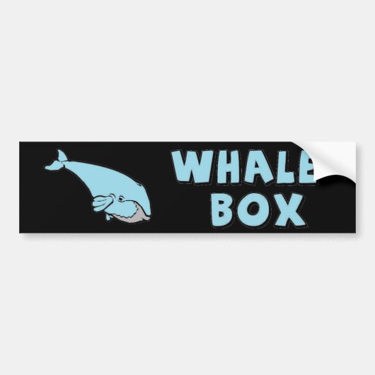 クジラ箱 バンパーステッカー (正面)