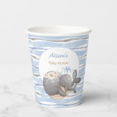 クジラ航海のの赤ちゃんシャワー 紙コップ (裏面)