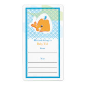 クジラ蔵書票 ラベル (正面)