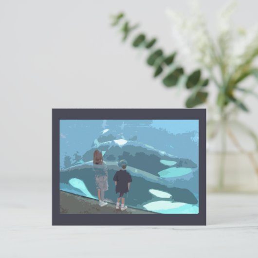 クジラ観察 ポストカード (スタンド正面)