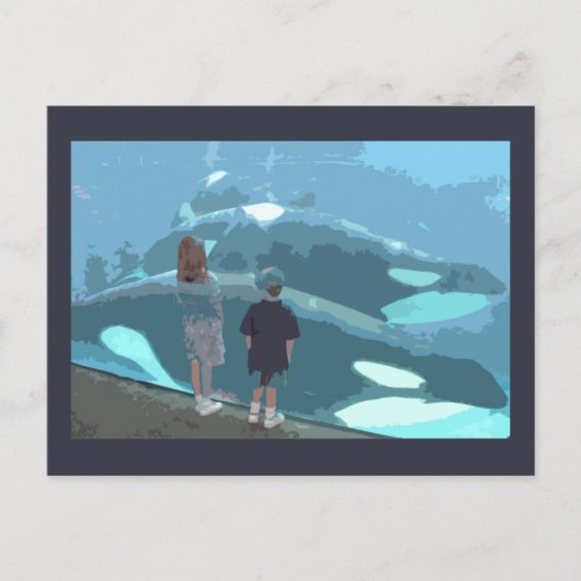 クジラ観察 ポストカード (正面)