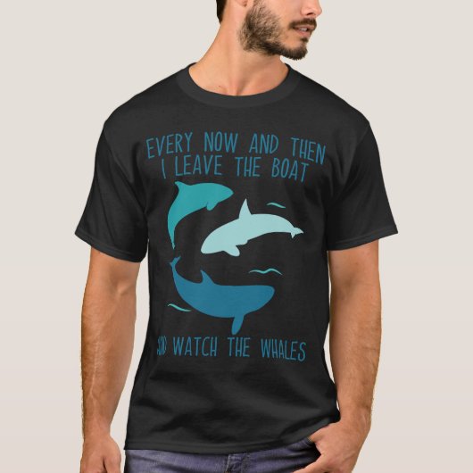 クジラ観賞用の青クジラ Tシャツ (正面)