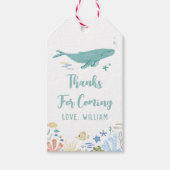 クジラ誕生日サンキュー ギフトタグ (正面)