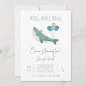 クジラ誕生日招待状 招待状 (正面)