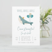 クジラ誕生日招待状 招待状 (スタンド正面)