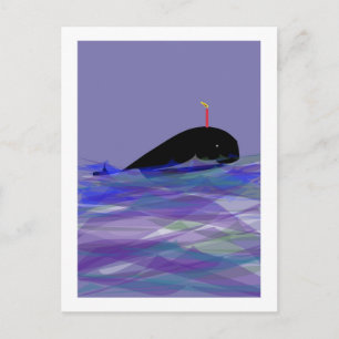 クジラ誕生日 ポストカード