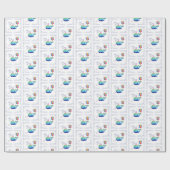 クジラ誕生日 ラッピングペーパー (フラット)