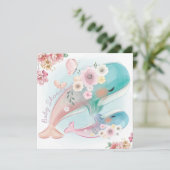 クジラ赤ちゃんシャワー招待状 招待状 (スタンド正面)