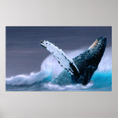 クジラ野生動物写真ポスター ポスター (正面)