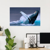 クジラ野生動物写真ポスター ポスター (ホームオフィス)