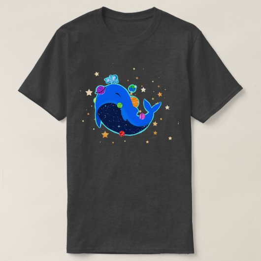 クジラ銀河系 Tシャツ (デザイン正面)