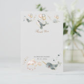 クジラ類は赤ちゃんシャワーを浴びる サンキューカード (スタンド正面)