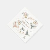 クジラ類は赤ちゃんシャワーを浴びる スタンダードカクテルナプキン (角)