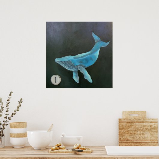 クジラ1 -プリント ポスター (キッチン)
