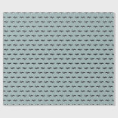 クジラ、おもしろいヴィンテージ模様。 ラッピングペーパー (フラット)