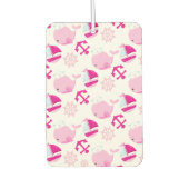 クジラ、かわいいクジラ、ピンク鯨 カーエアーフレッシュナー (正面)