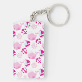クジラ、かわいいクジラ、ピンク鯨 キーホルダー (裏面)
