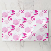 クジラ、かわいいクジラ、ピンク鯨 ペーパーパッド (折り畳み)