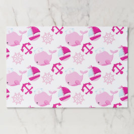 クジラ、かわいいクジラ、ピンク鯨 ペーパーパッド