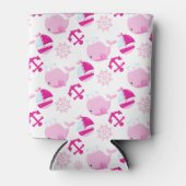 クジラ、かわいいクジラ、ピンク鯨 缶クーラー (正面)